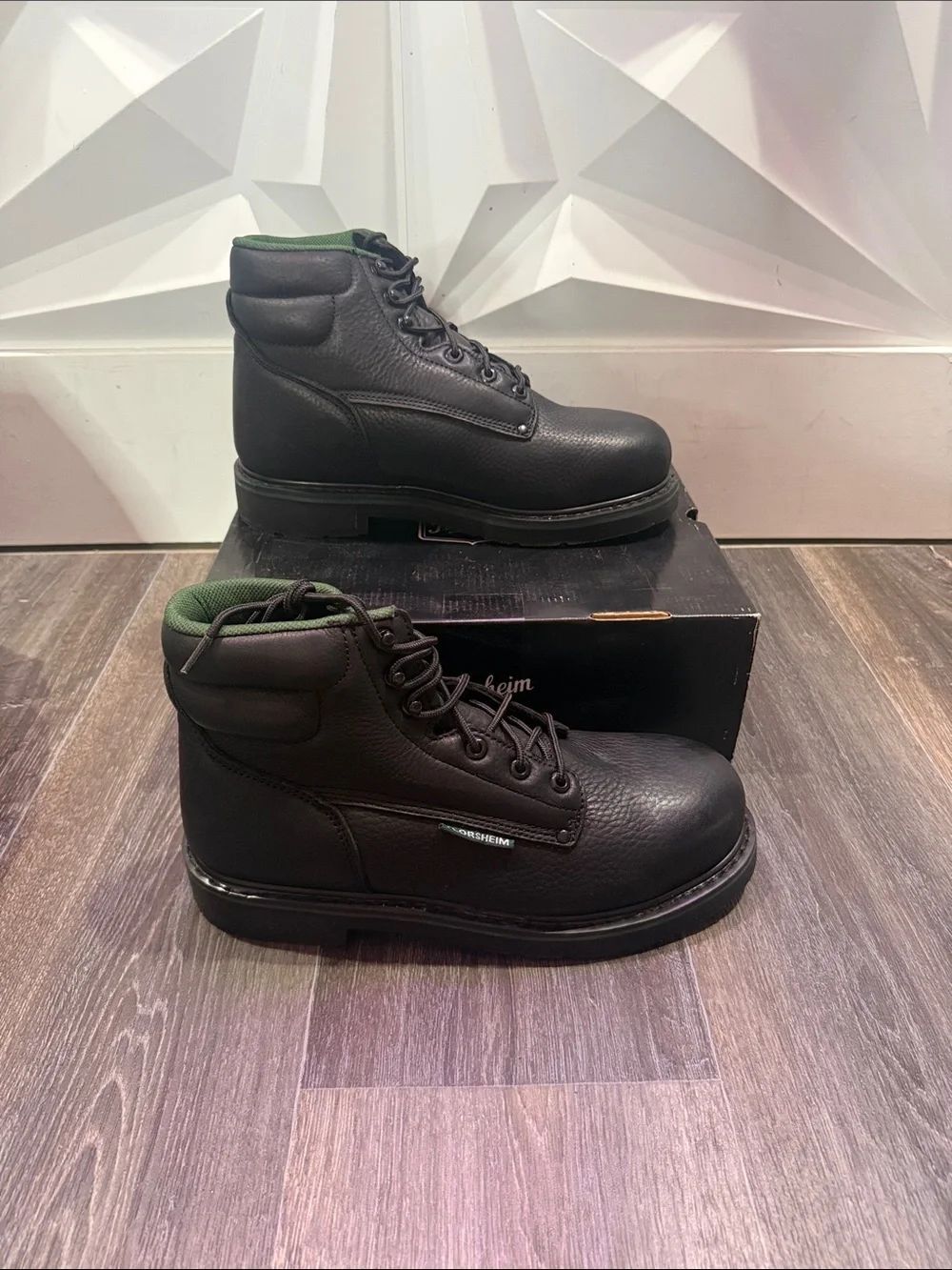Florsheim Work utility steel toed safety boot in black • Sz 11 Wide